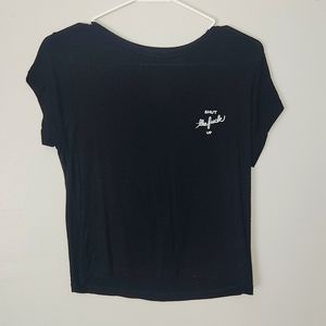 LA Hearts Black Crop Top